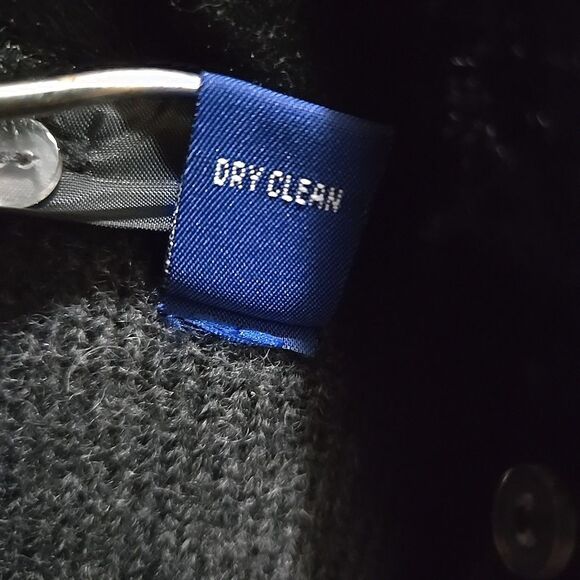 100%Wool Sweater Jacket Faux Fur SzLg Removable Collar Fuzzy Cozy Preppy Y2K NWT - Picture 12 of 16